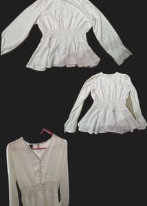 Elegant White Sheer Blouse