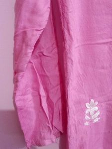 Pink Embroidered Kurti