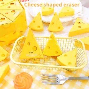 Cheese Block Erasers (Pack Of 2)