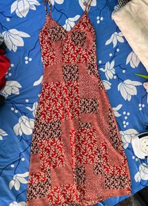 URBANIC Floral Patchwork Midi Dress