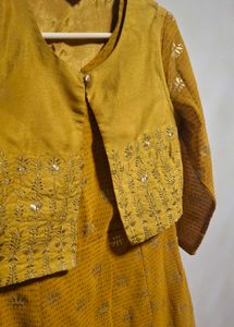 Indya Mustard Yellow Dress with Jacket
