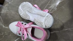 Cute Pink Ribbon Sneakers