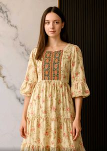 Floral Anarkali Suit Dress