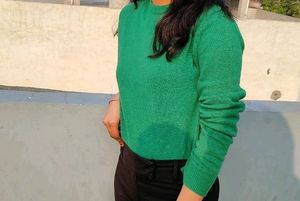 Green Crop Top