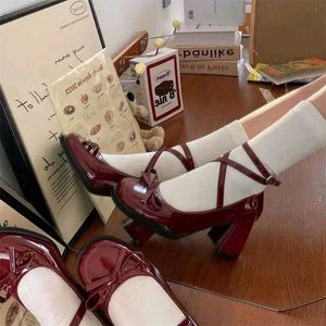 Burgundy mary janes