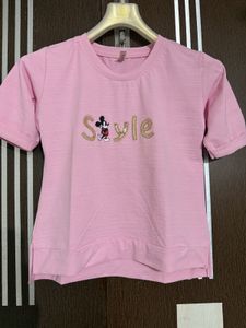 Pink 'Style' Graphic Tee