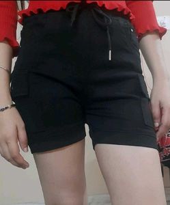 Black Denim Shorts For Women&#39;s