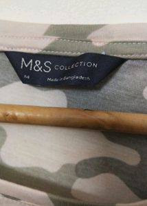 M &amp; S Branded Cargo Print  Top