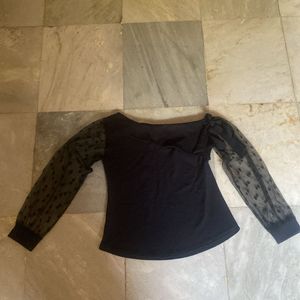 Black One Shoulder Top