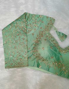 Embroidered Mint Green Blouse