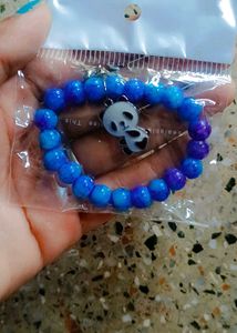 Crackle Bead Bracelet With Panda Charm