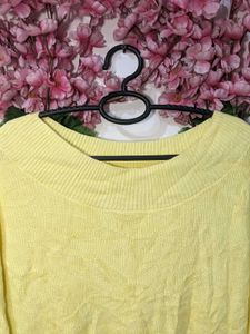 Yellow Woolen Thin Sweater