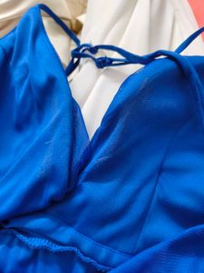 Royal Blue Tulle Gown