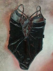 Sexy Velvet Lace Bodysuit