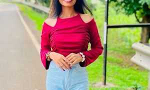 Red Cold Shoulder Top