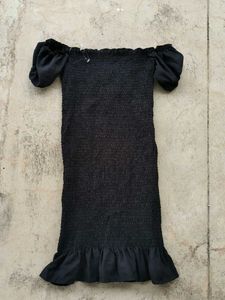Shein Black Off Shoulder Bodycon Dress