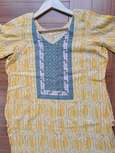 42) Yellow Printed Tunic