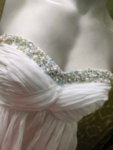 White Strapless Party Dress