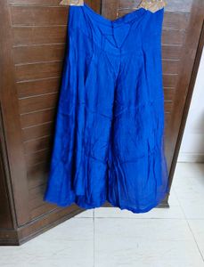 Blue Gotta Patti Bandhani Art Silk Palazzo Suit
