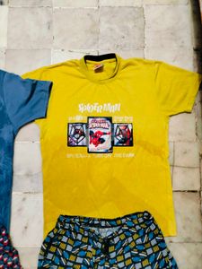 Blue &amp; Yellow Mustard Boys T Shirt