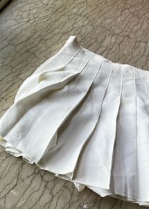 White Pleated Mini Tennis Skirt