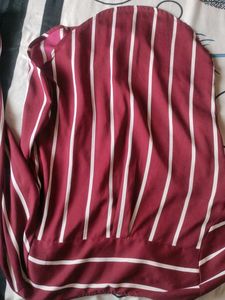 Striped Burgundy Top