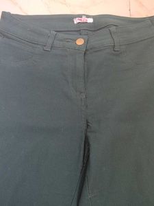 Green Slim Fit Pants