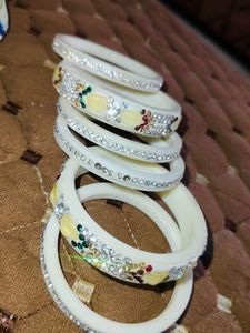 White Bangles ...New......Only Cash