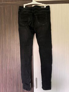 Black straight fit denim