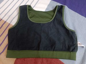Olive Colour Designer Workout Bra By Clovia