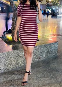 H&M Striped Mini Dress