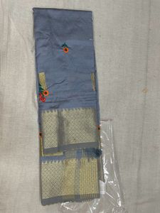 Grey Silk Saree