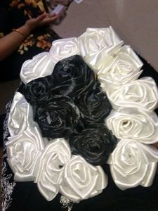 Unique Black &amp; White Rose Bouquet