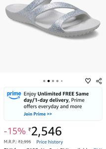 Crocs Silver Glitter Sandals never used