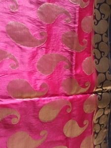 Pink & Gold Paisley Scarf