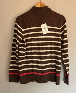 Striped Turtleneck Sweater