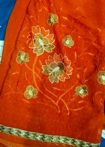 Floral Embroidered Saree Pack Of 2