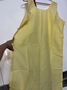 Yellow black Kaaftan with inner
