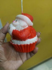 Festive Santa Claus Candle