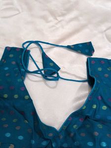 Blue Polka Dot Blouse