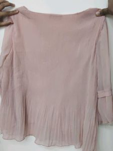 Elegant Pink Pleated Top