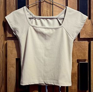 Set Of Cute Ribbed Crop Tops