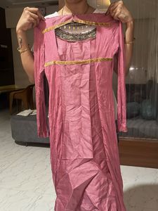 Pink Embellished Kurta