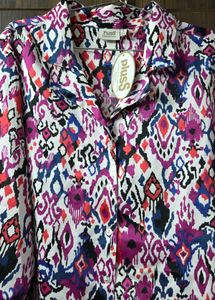 Printed Shirt With Cuban Collar