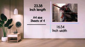 warrior Leveling Anime Wall Poster Set of 4