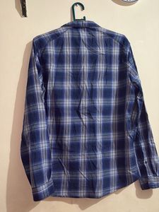 Blue Plaid Button-Down Shirt