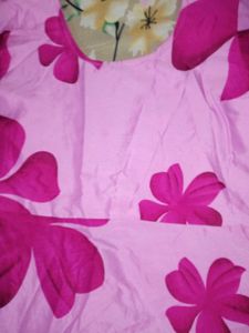 New Floral Print Pink Ethnic Gown