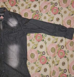 Charcoal Colour Denim Shirt.