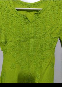 Green Embroidered Kurta