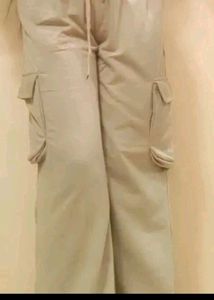 Beige Cargo Trousers